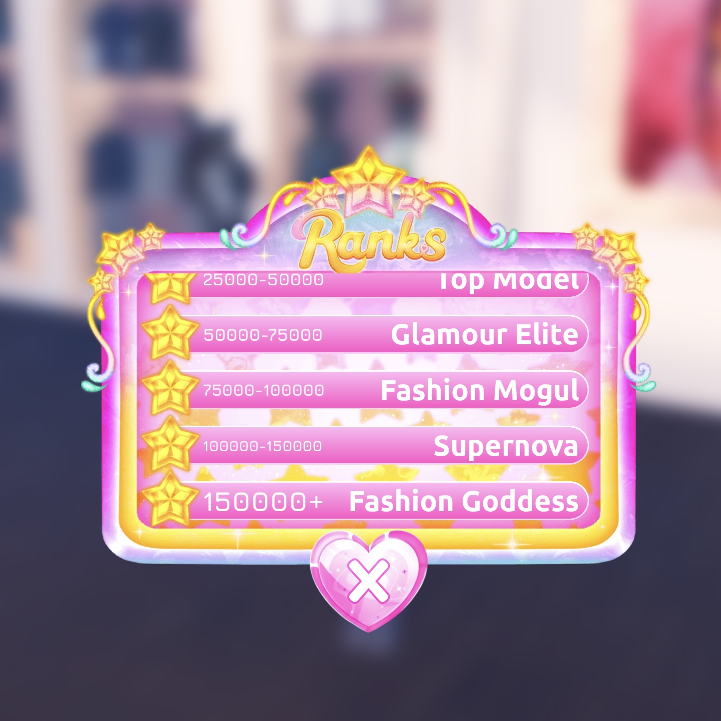 Dress To Impress New Ranks & Rank Rewards