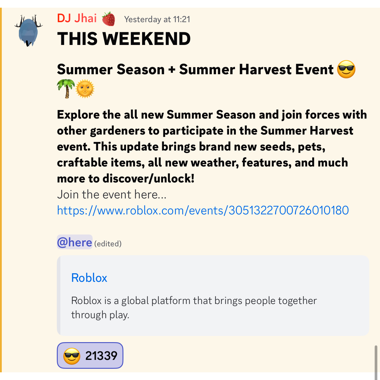 What Is The Grow A Garden Summer Harvest Event?