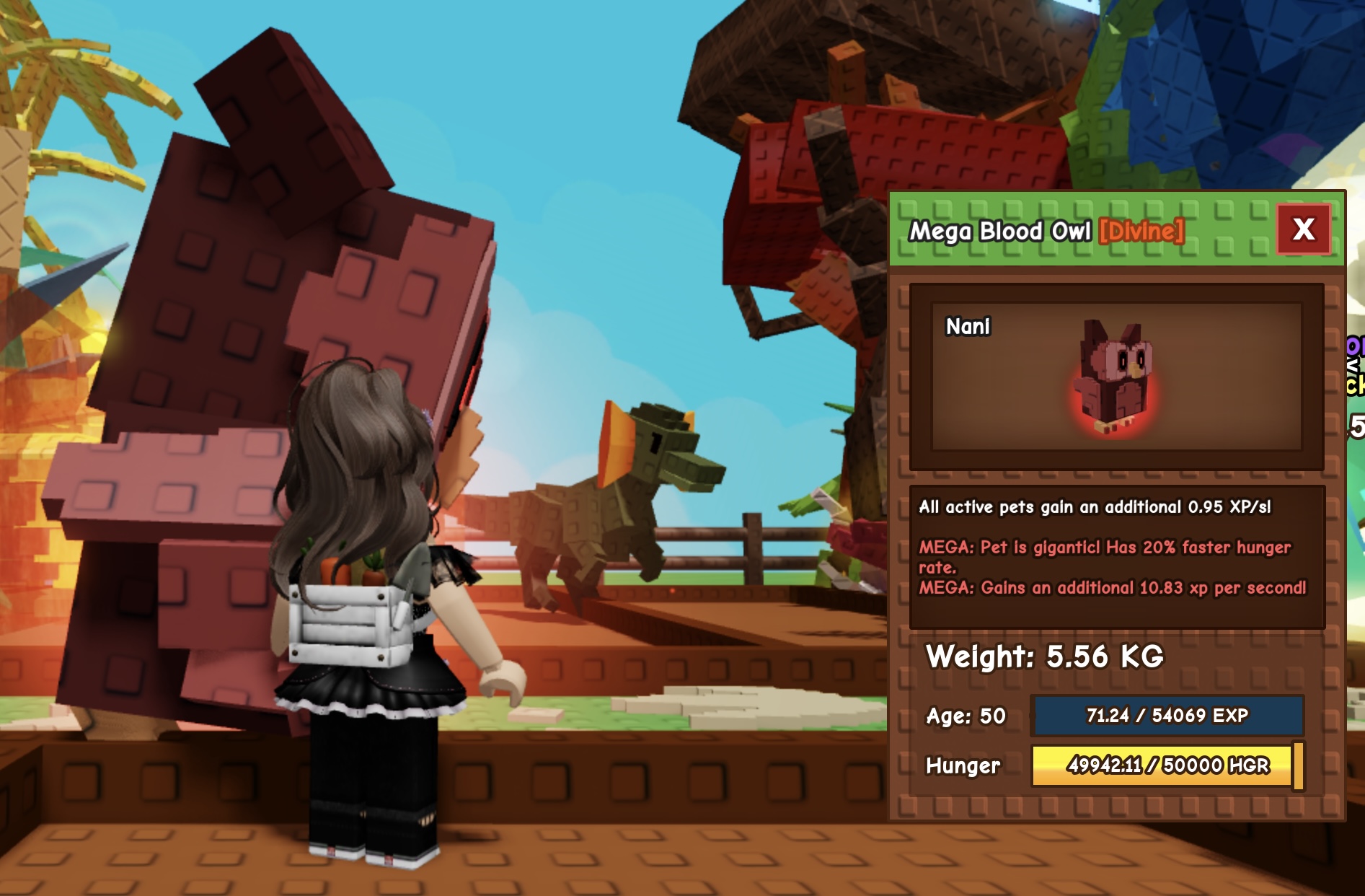 TINY Grow A Garden Blood Owl From The Mutation Machine