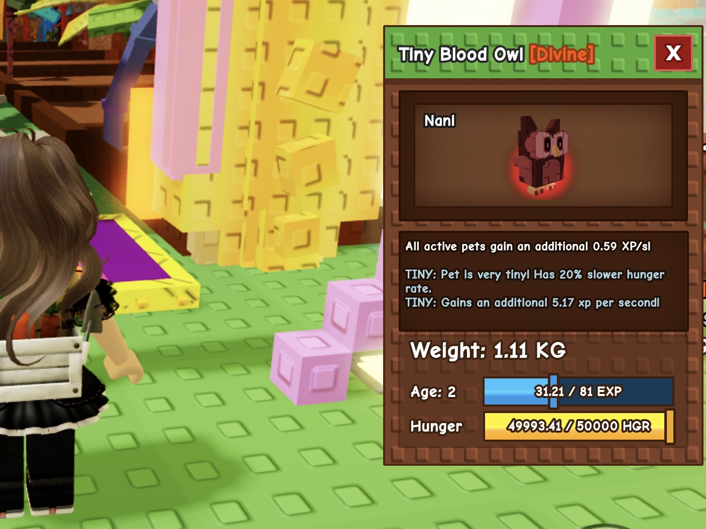 TINY Grow A Garden Blood Owl From The Mutation Machine