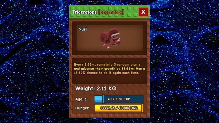 What Is The Grow A Garden Triceratops Pet?