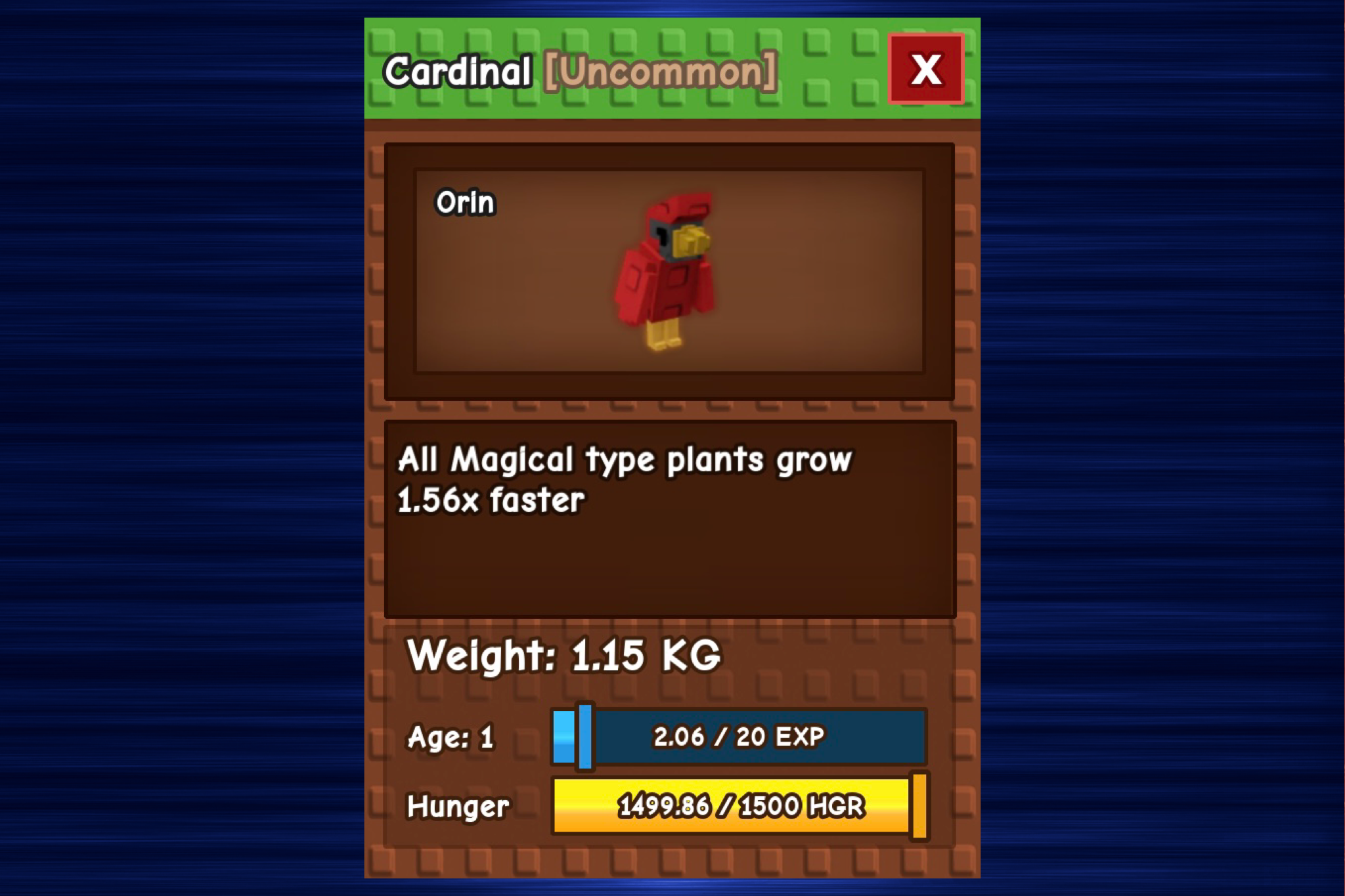 Benefits Of The Grow A Garden Cardinal Pet