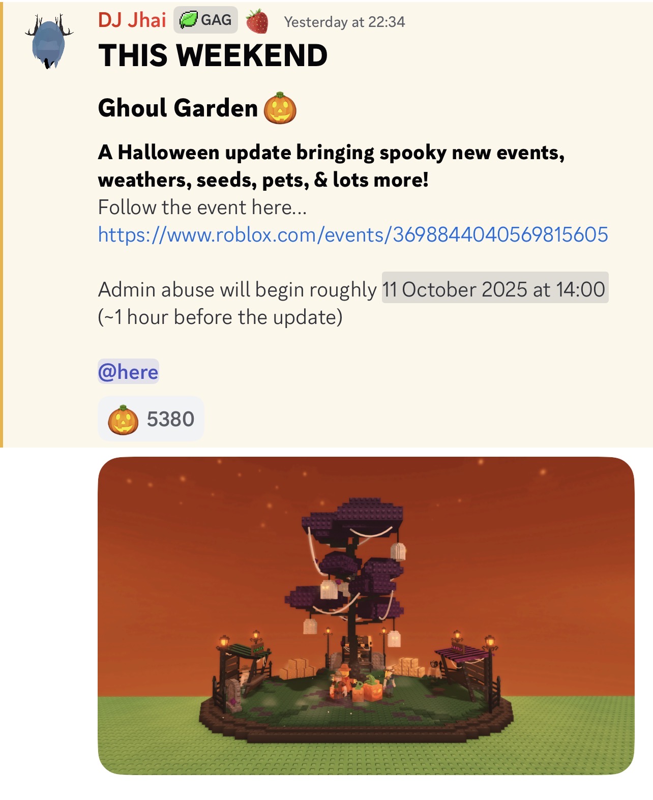 Grow A Garden GHOUL GARDEN Halloween Update Reveal