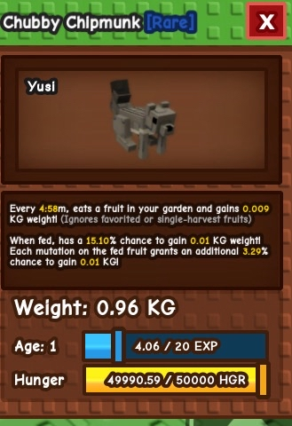 Grow A Garden NEW Chubby Chipmunk Nutty Fever Update REVEAL [Spoilers]