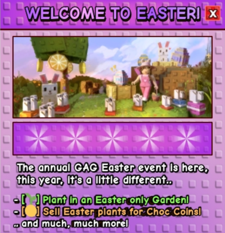 Grow A Garden Easter 2026 Update Announcement!