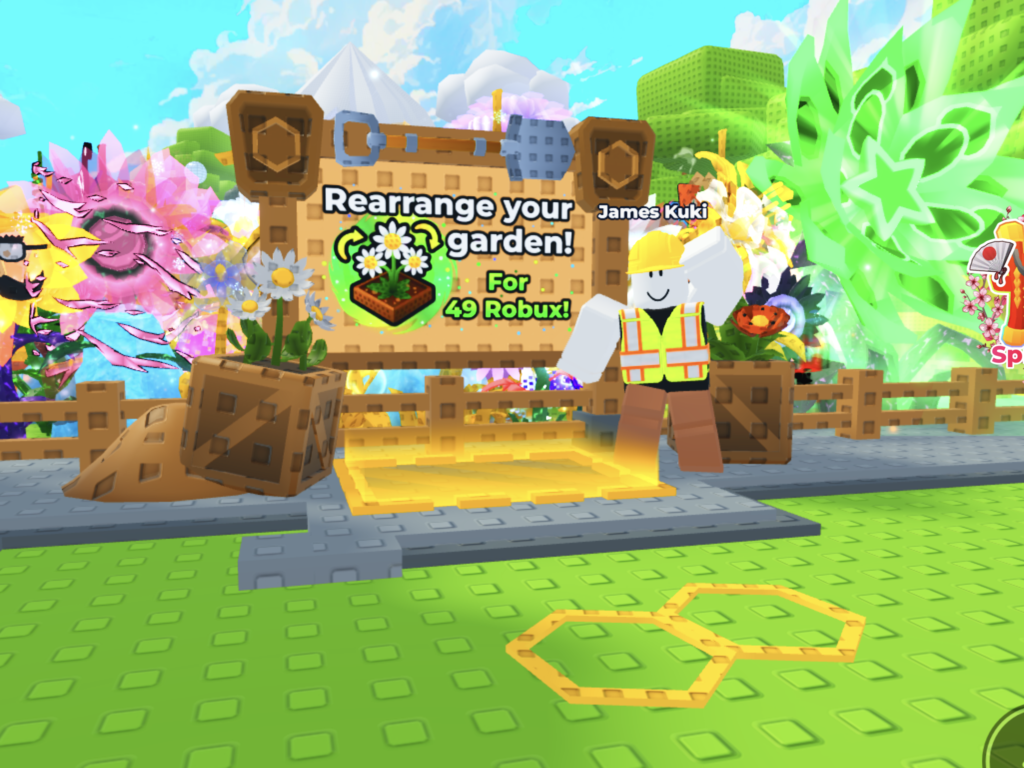 What Does Rearrange Your Garden Do In Roblox Bee Garden?