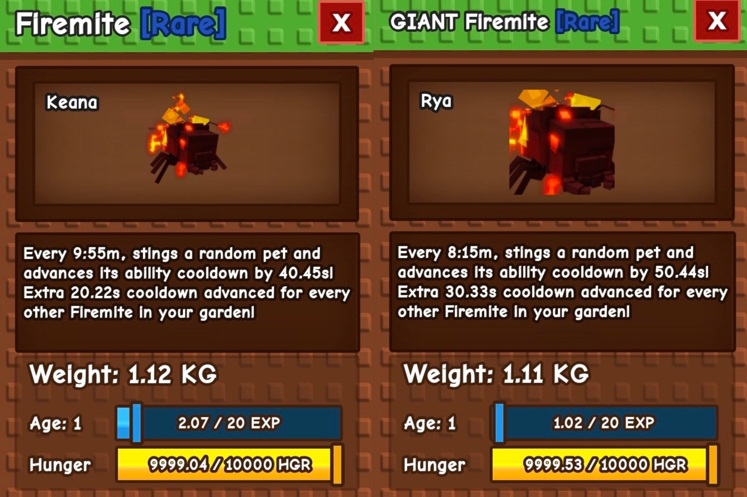 Grow A Garden Firemite Vs GIANT Firemite Guide