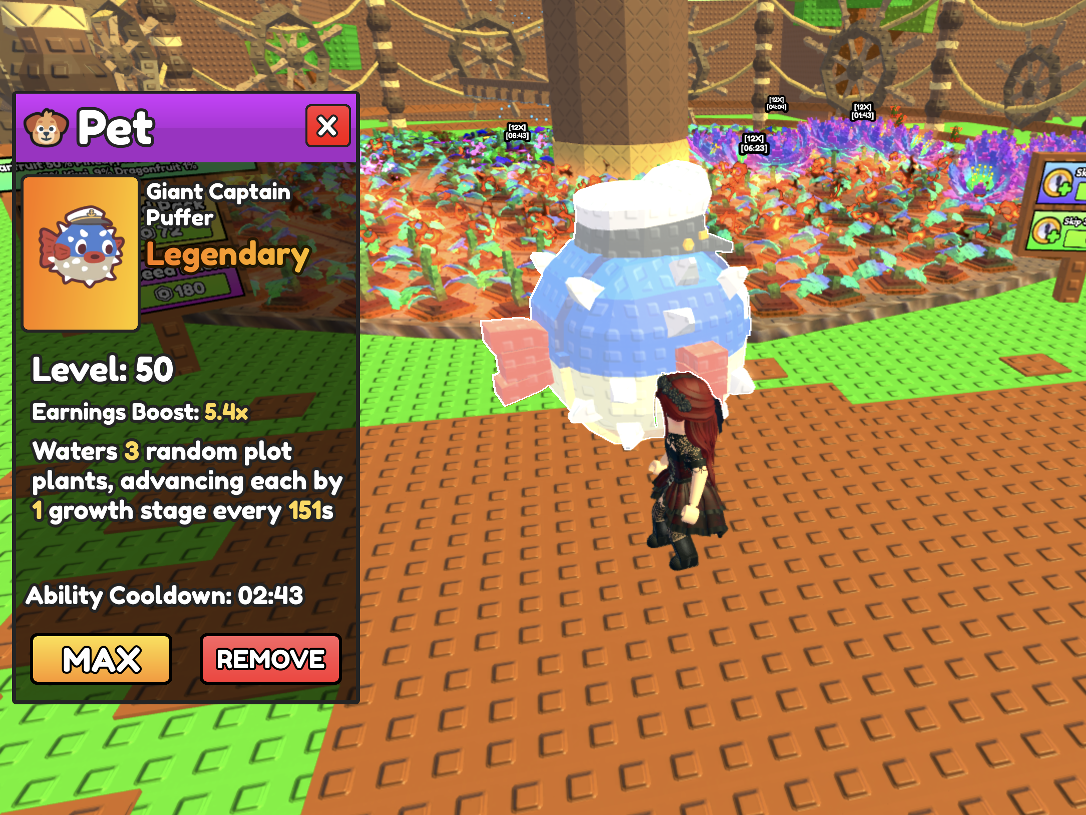 What Does The Build A Ring Farm Captain Puffer Pet Do?