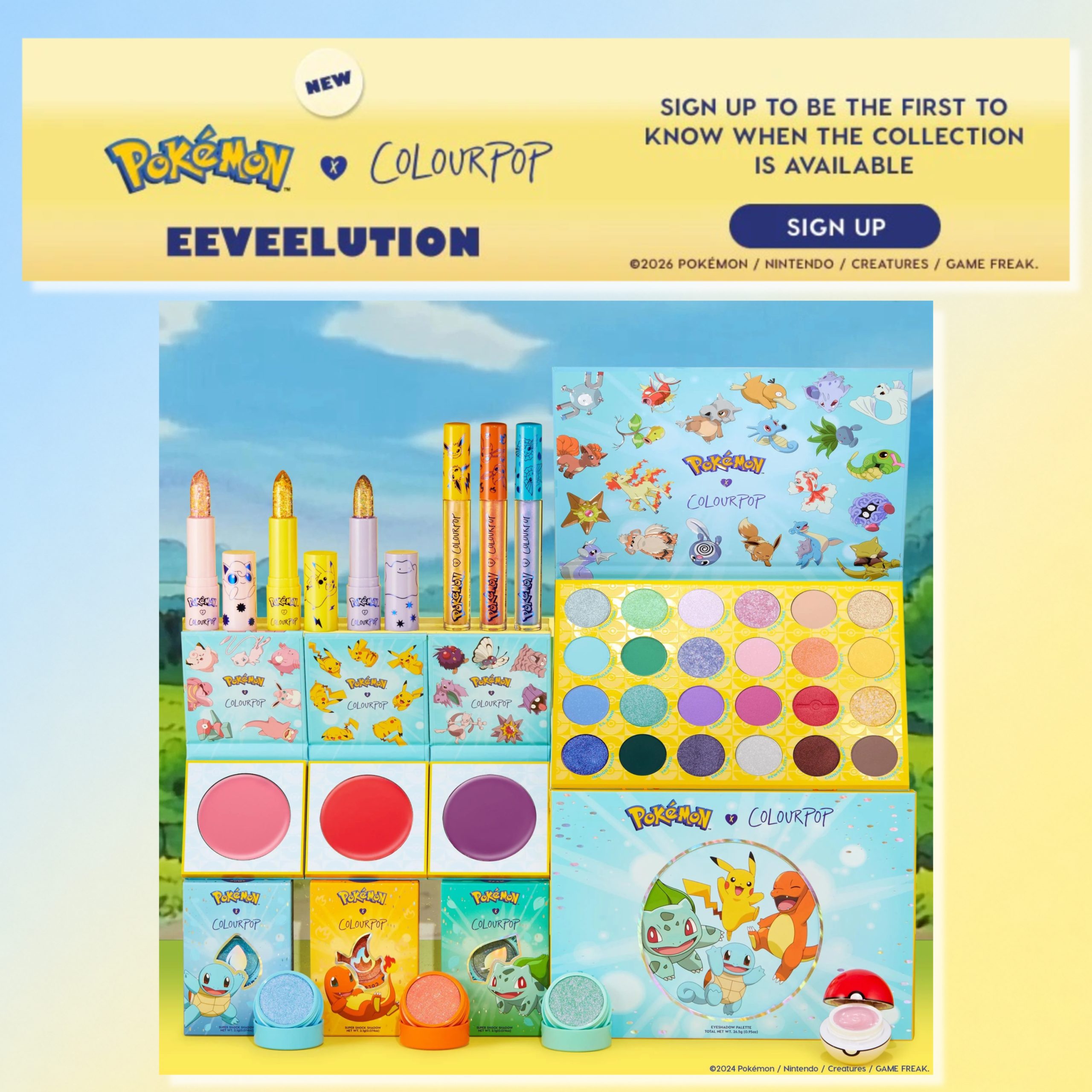 ColourPop x Pokemon Eeveelution Collaboration