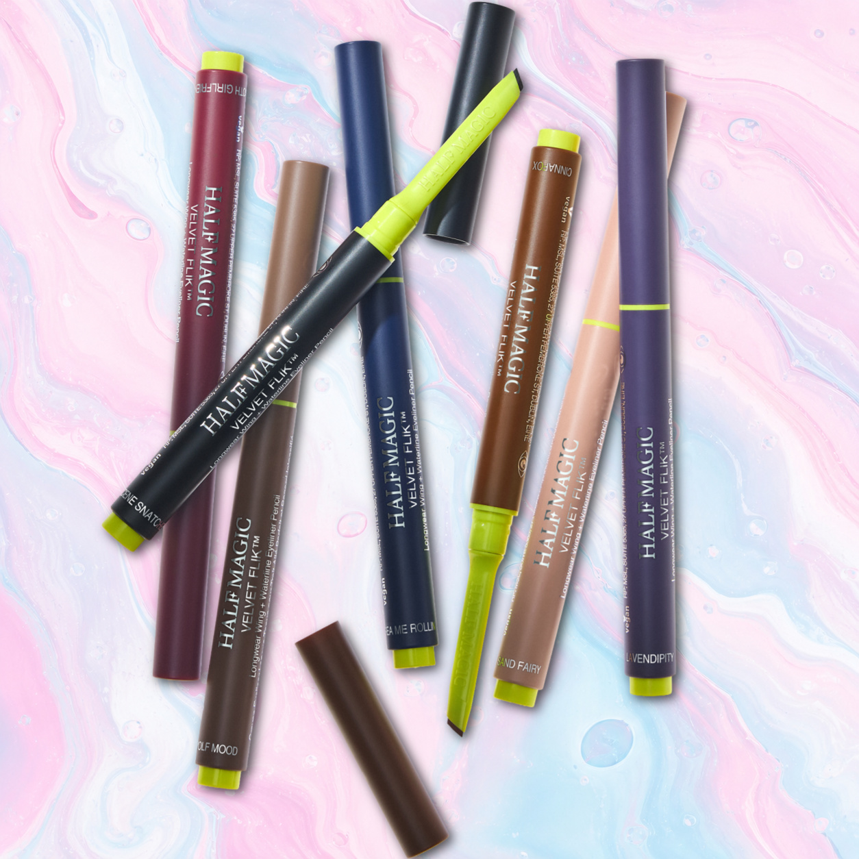 Half Magic Velvet Flik Longwear Wing + Waterline Eyeliner Pencils