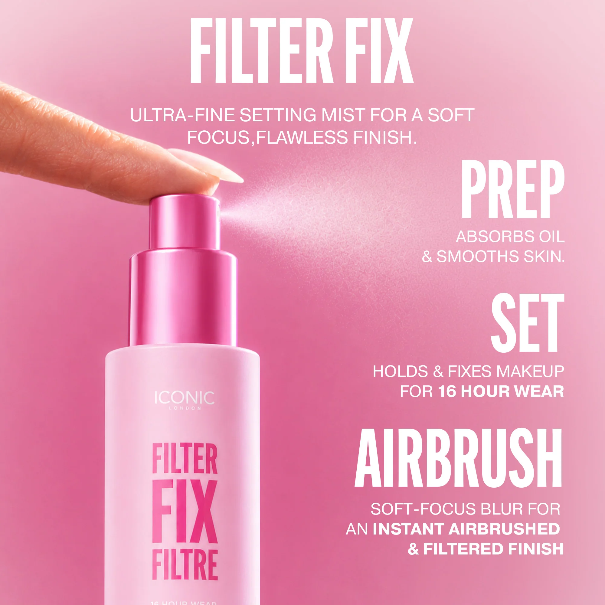 Iconic London Filter Fix 16 Hour Wear Setting Spray