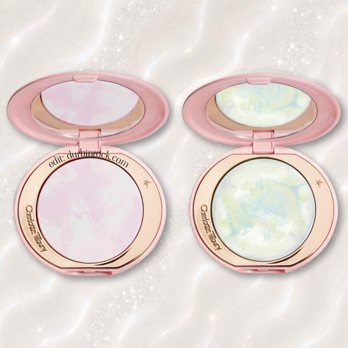 Charlotte Tilbury Lavender Veil & Mint Veil Airbrush Flawless Soft Light Powders