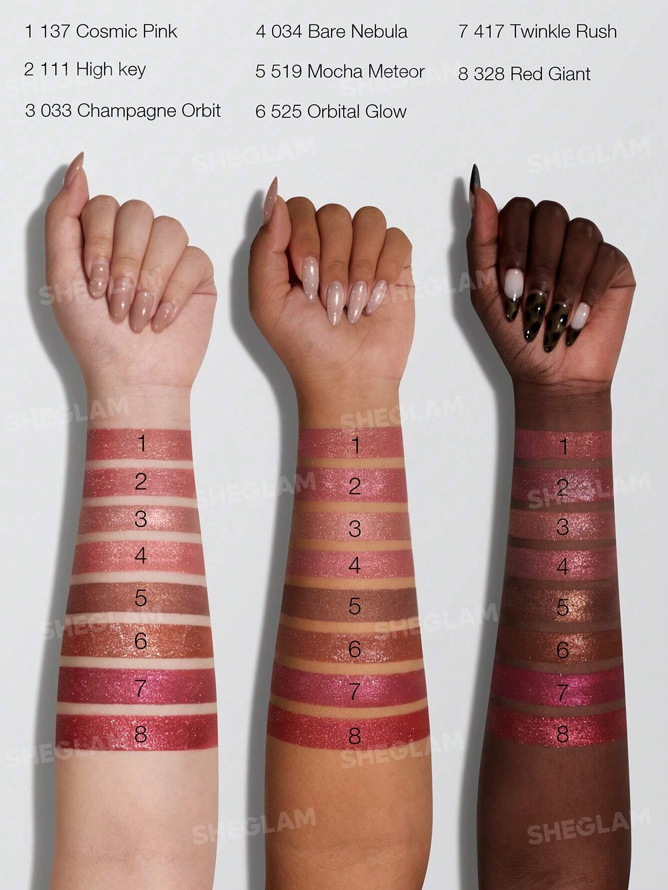 SHEGLAM Stardust Swipe Glitter Liquid Lipsticks