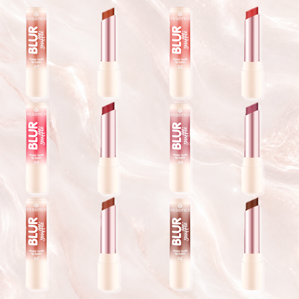 Essence Blur Soufflé Sheer Nude Lip Balms