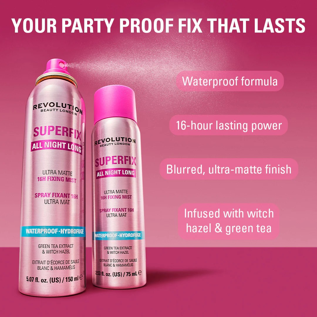 Revolution Superfix All Night Long Waterproof Fixing Mist