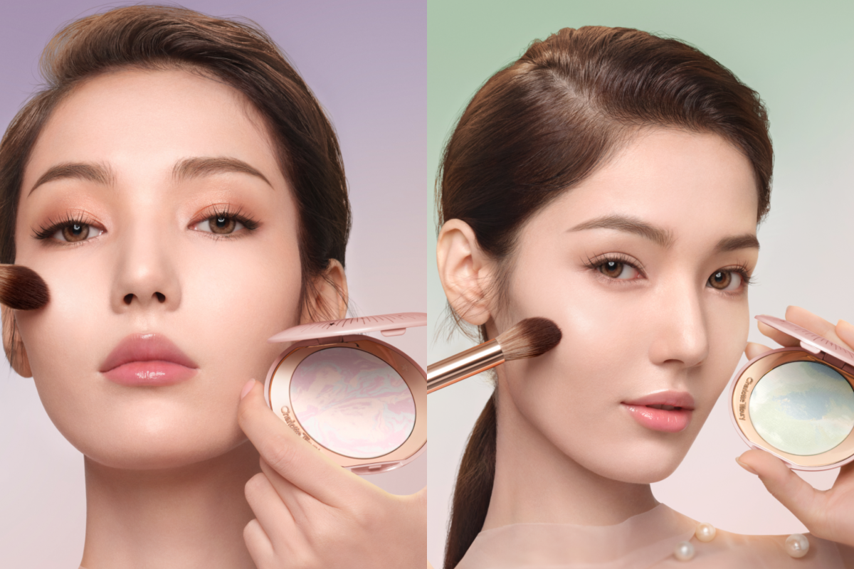 Charlotte Tilbury Lavender Veil & Mint Veil Airbrush Flawless Soft Light Powders