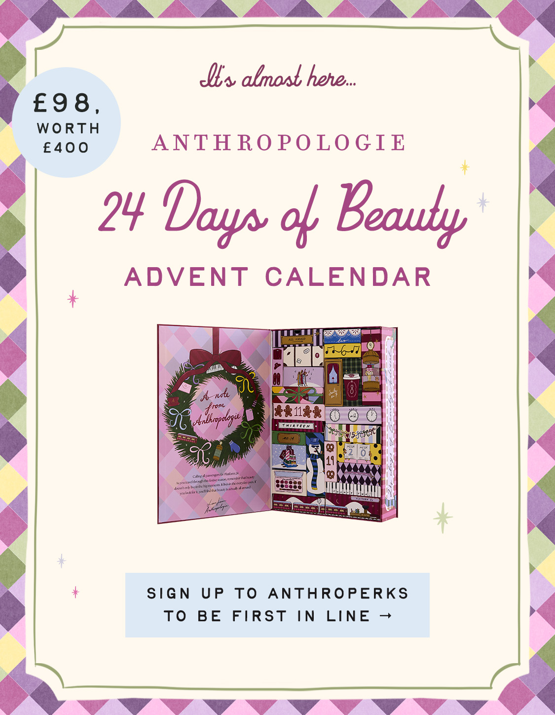 Anthropologie 24 Days Of Beauty Advent Calendar 2026