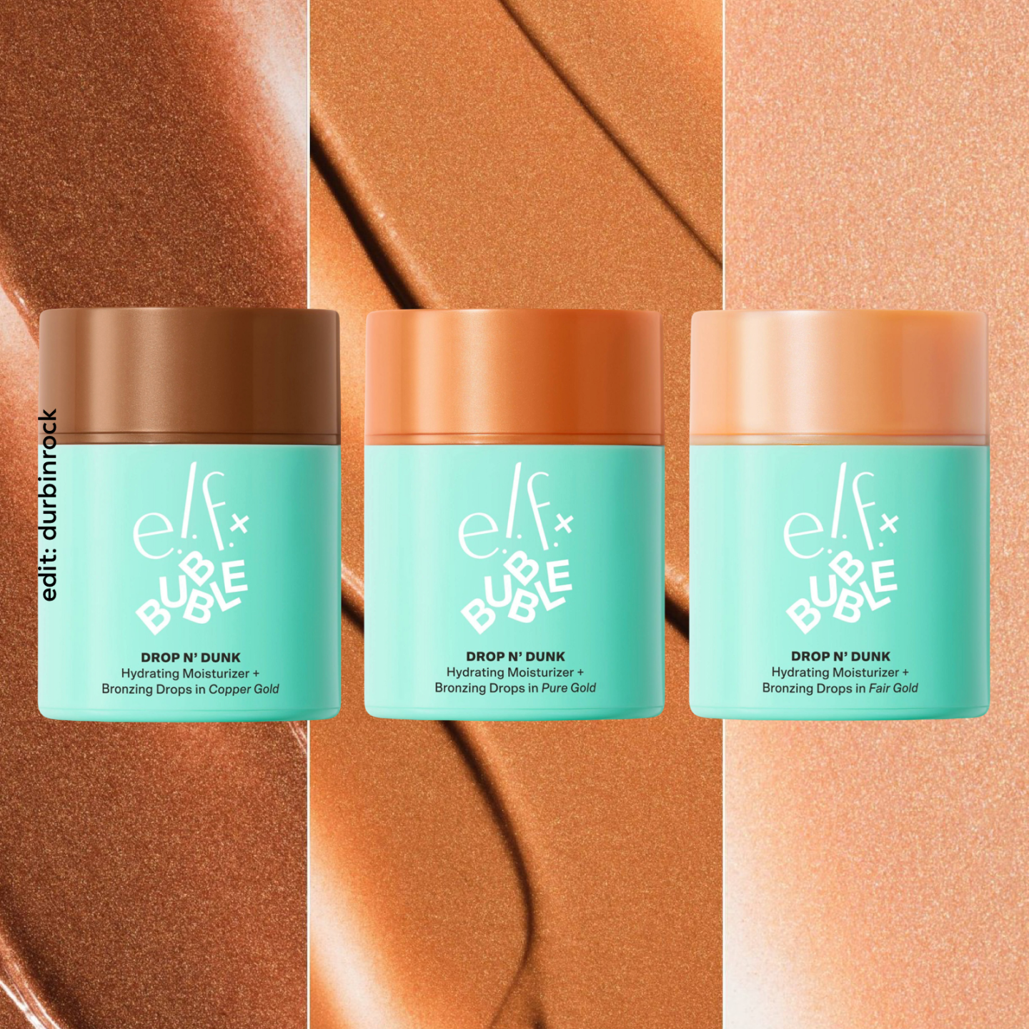 Bubble Skincare x ELF Drop N’Dunk Hydrating Moisturizer + Bronzing Drops