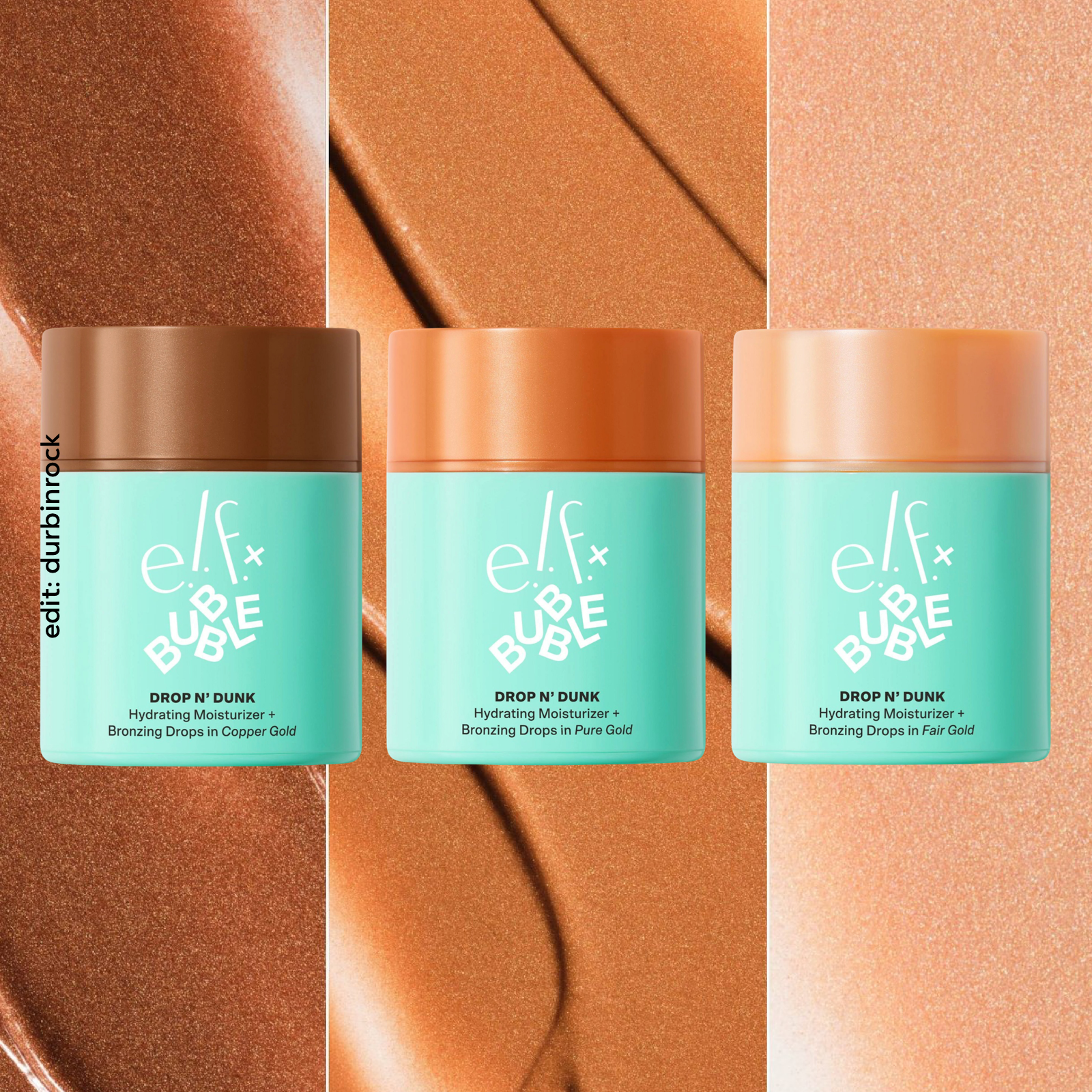 Bubble Skincare x ELF Drop N'Dunk Hydrating Moisturizer + Bronzing Drops