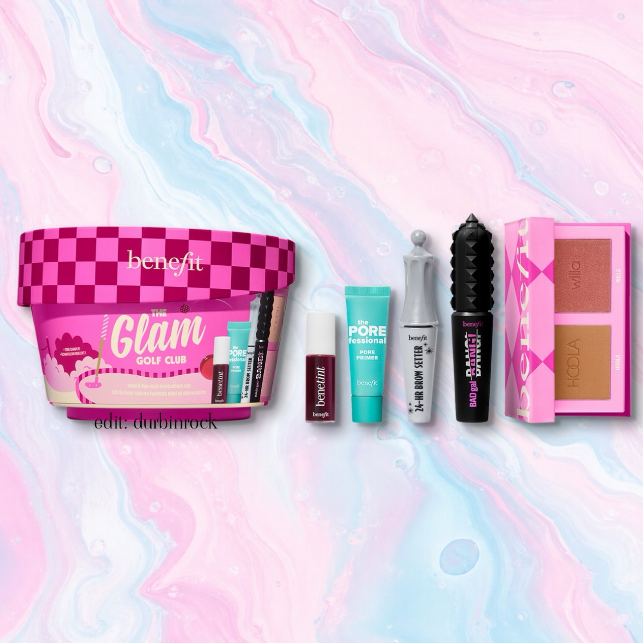 Benefit The Glam Golf Club Mini Full-Face Makeup Set
