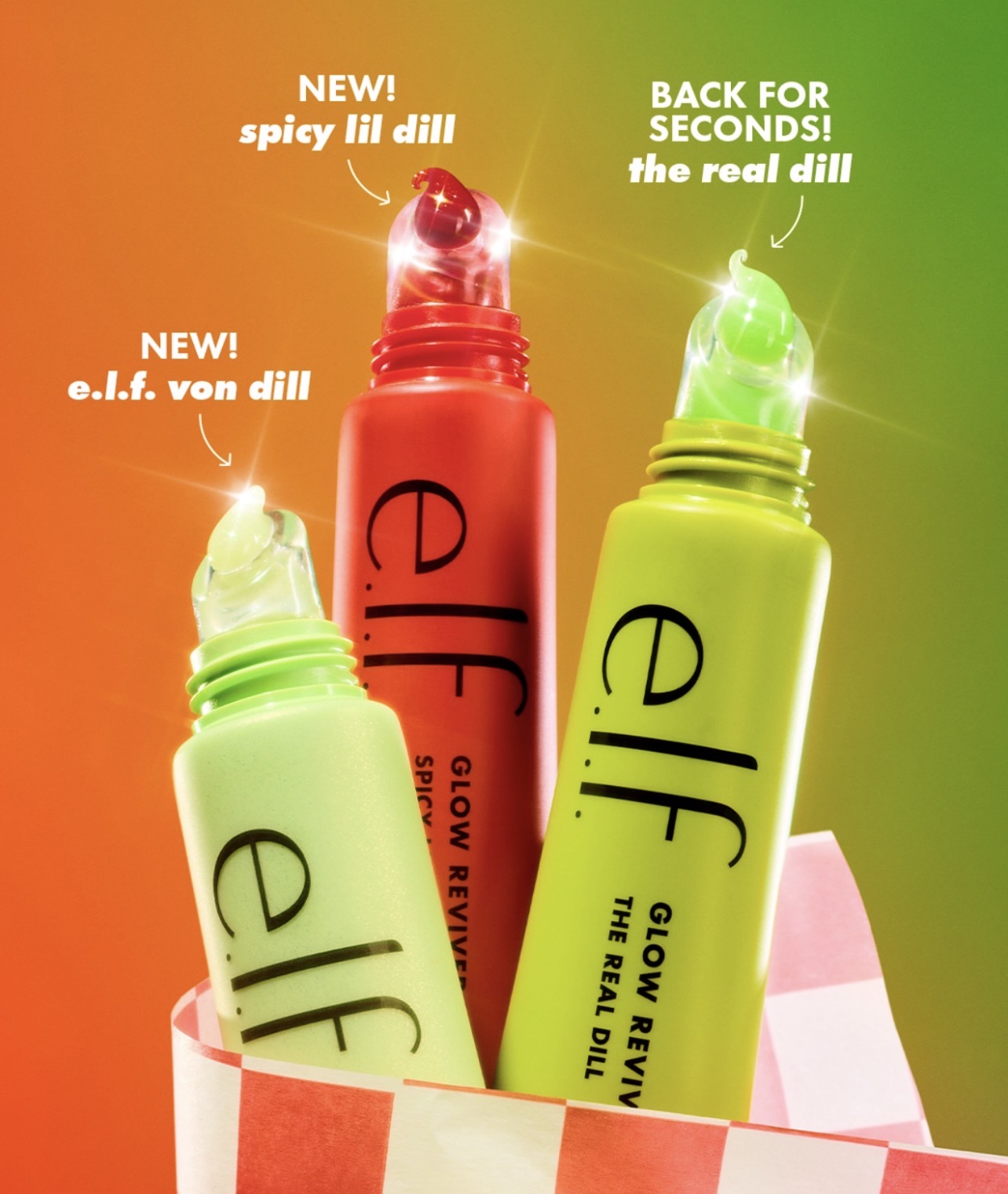 ELF Is Launching 3 Pickle Inspired Glow Reviver Melting Lip Balms & Sponge