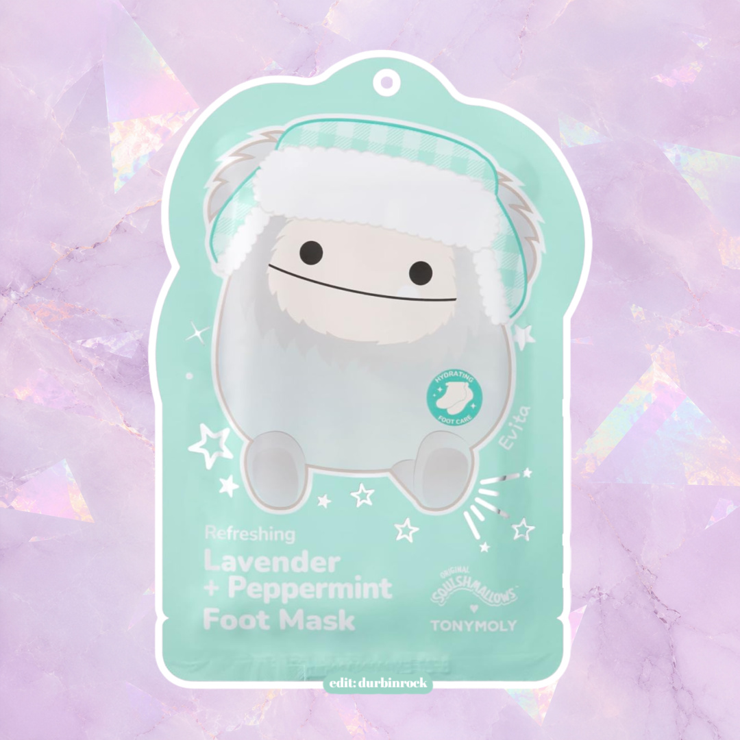 TONYMOLY Squishmallows x Evita Korean Lavender + Peppermint Foot Mask