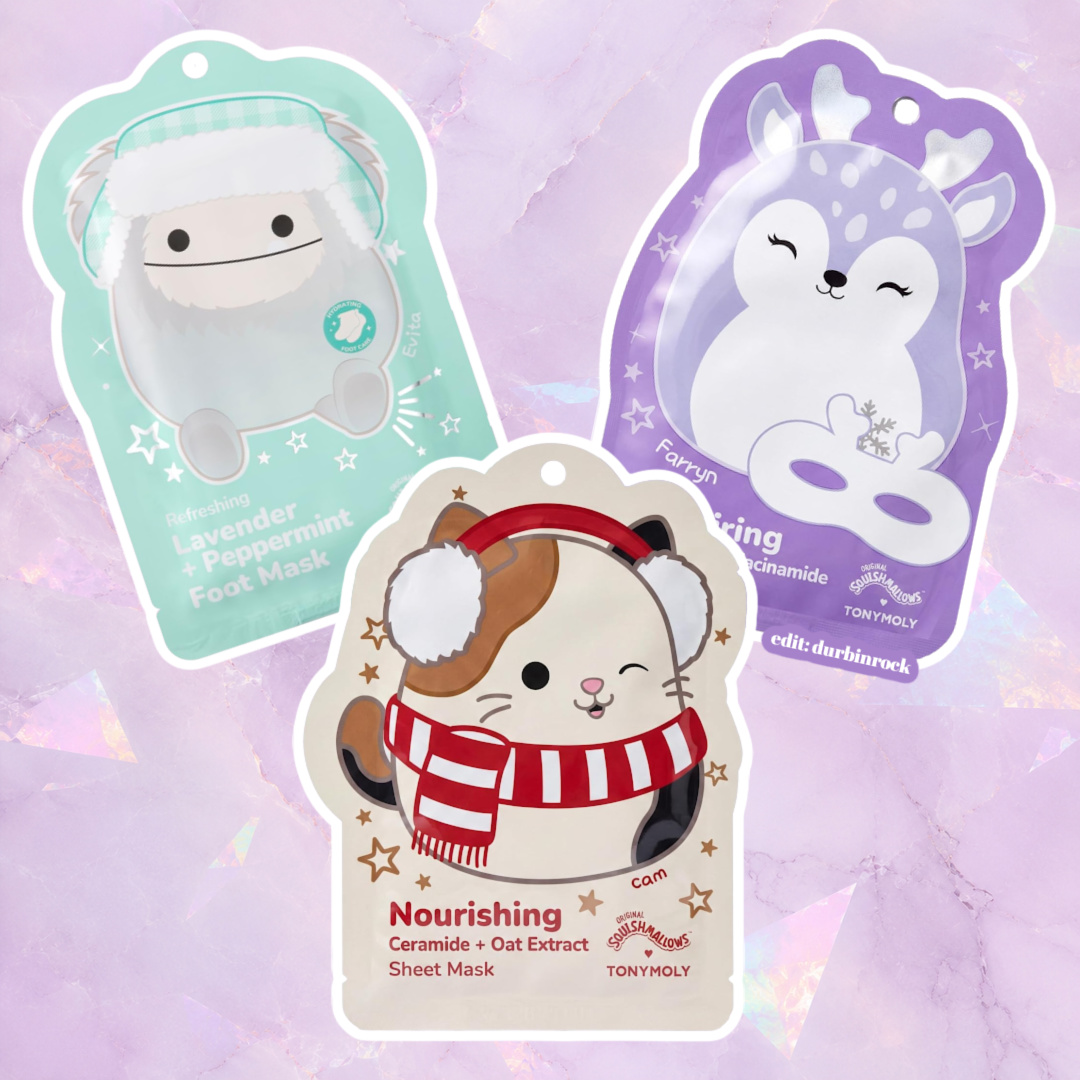 TONYMOLY x Squishmallows Holiday Masks 2026