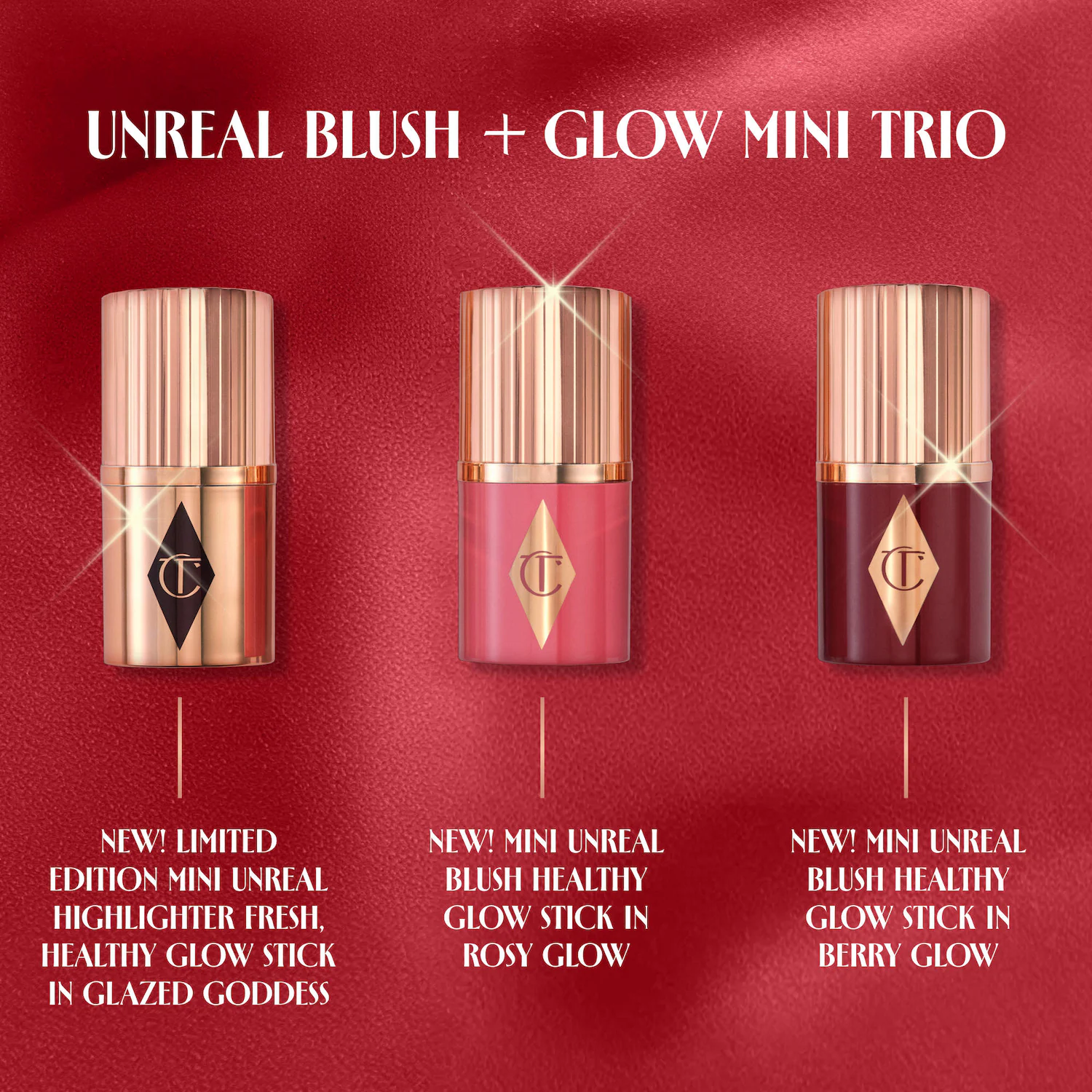 Charlotte Tilbury Mini Unreal Blush + Glow Trio