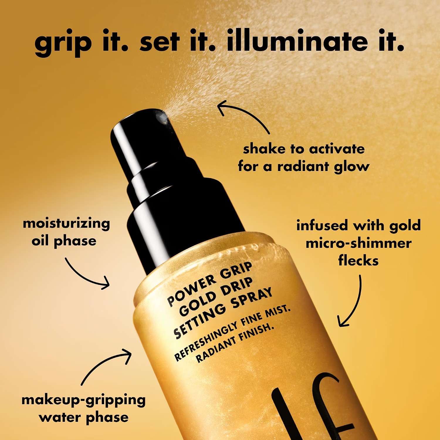 ELF Power Grip Gold Drip Setting Spray