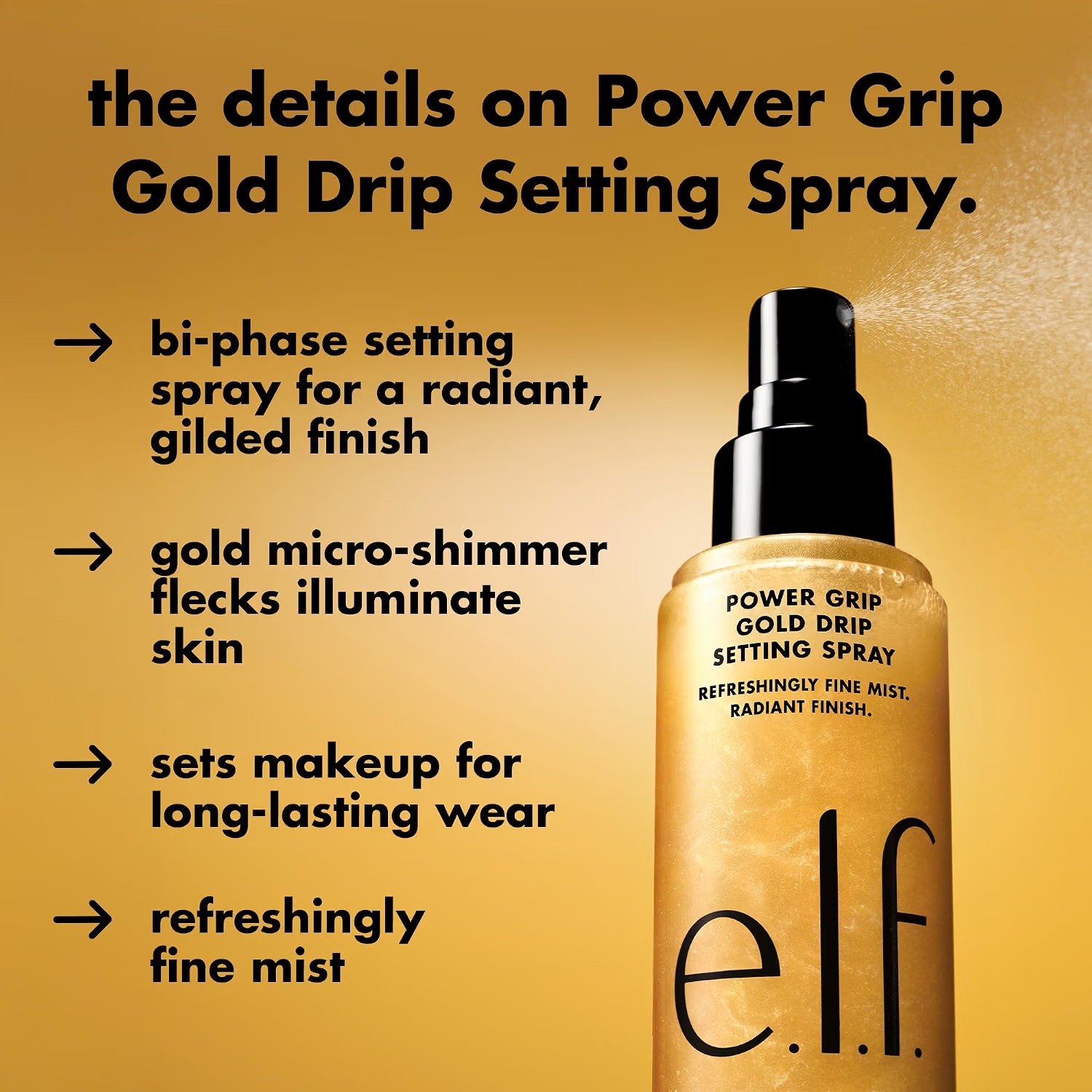 ELF Power Grip Gold Drip Setting Spray
