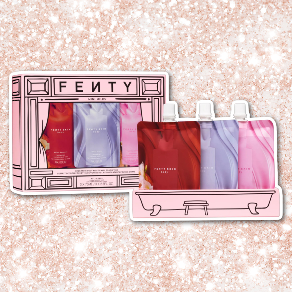 Fenty Beauty Mini Milks ​Hydrating Body Milk Travel Pouch Trio