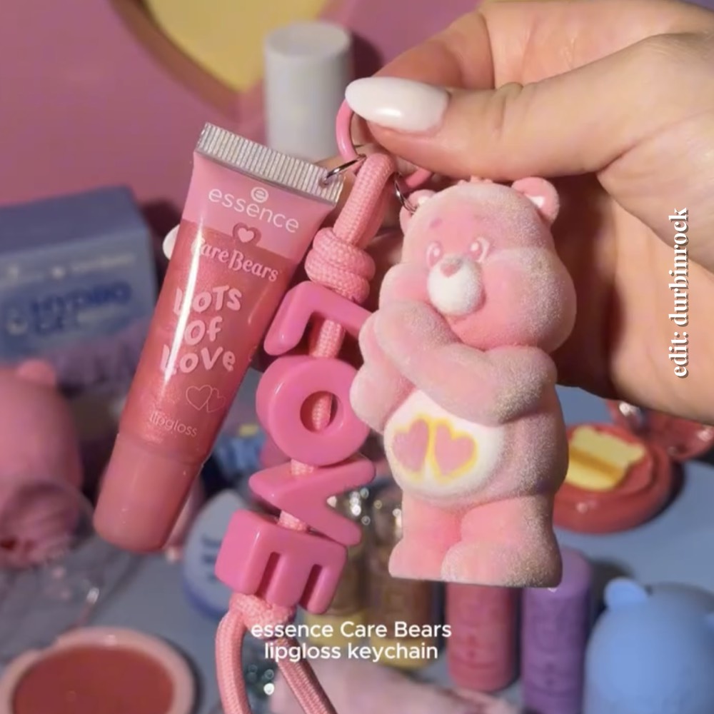 Essence x Care Bears Lip Gloss Keychains