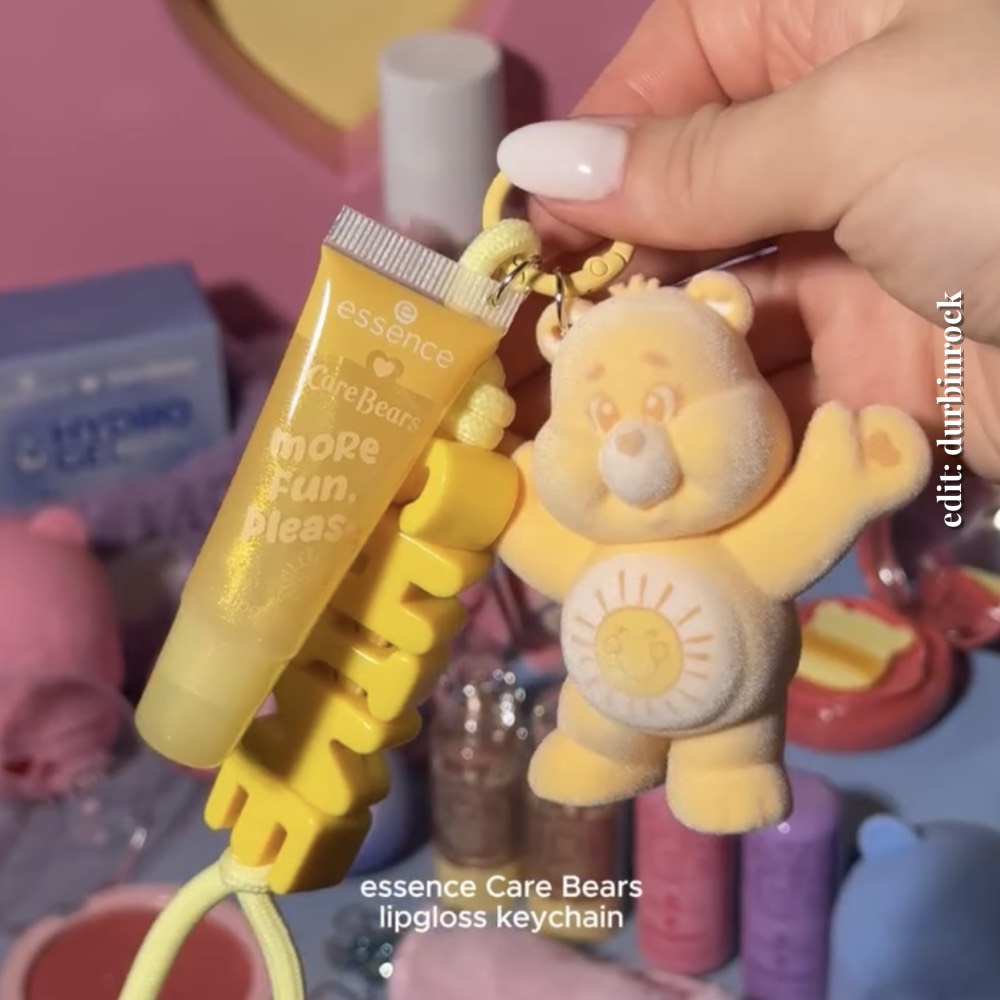 Essence x Care Bears Lip Gloss Keychains