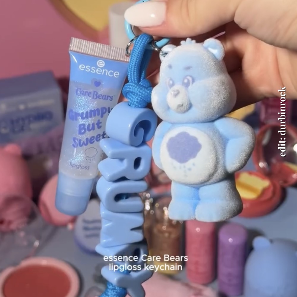Essence x Care Bears Lip Gloss Keychains