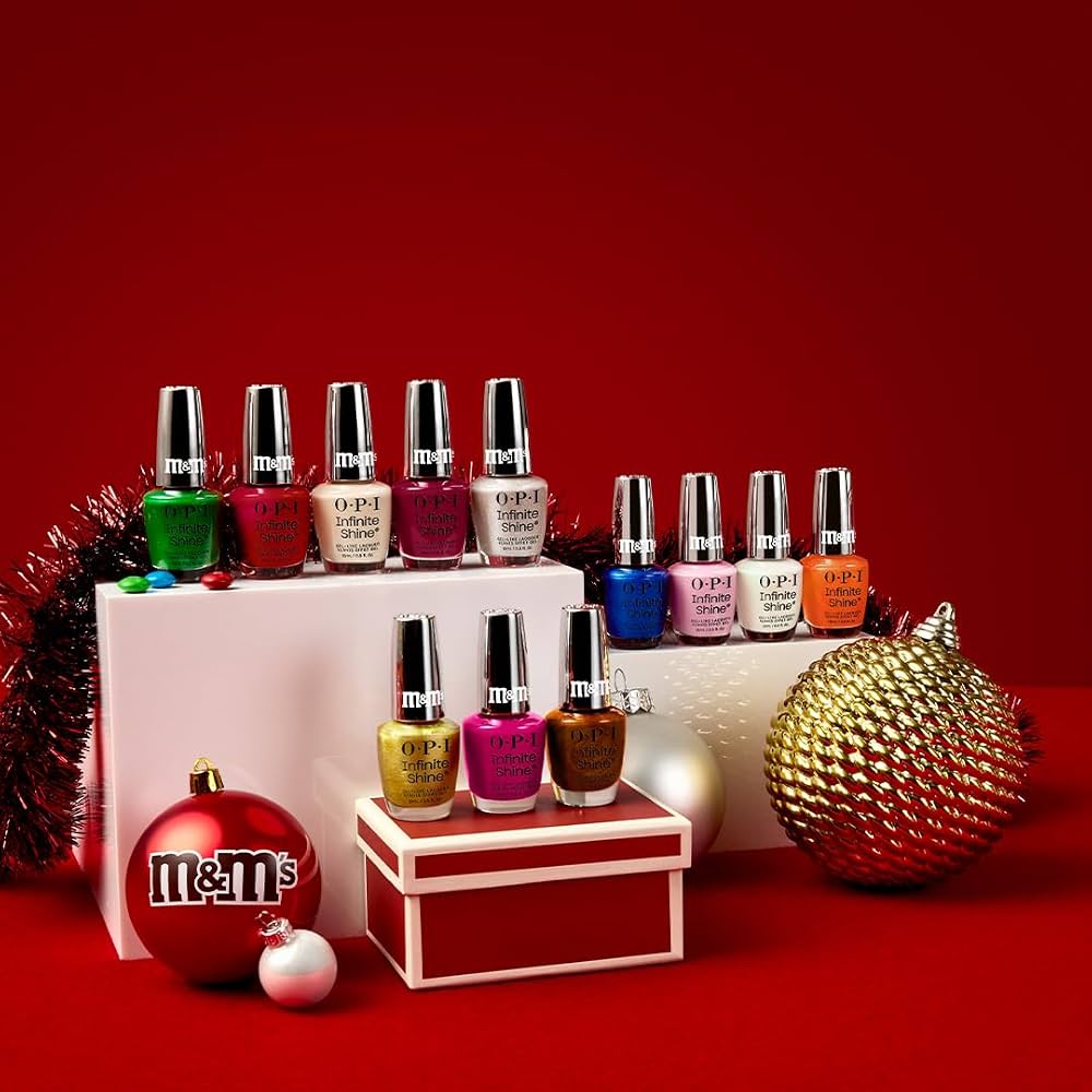 OPI x M&M&rsquo;s Infinite Shine Holiday Collection 2026