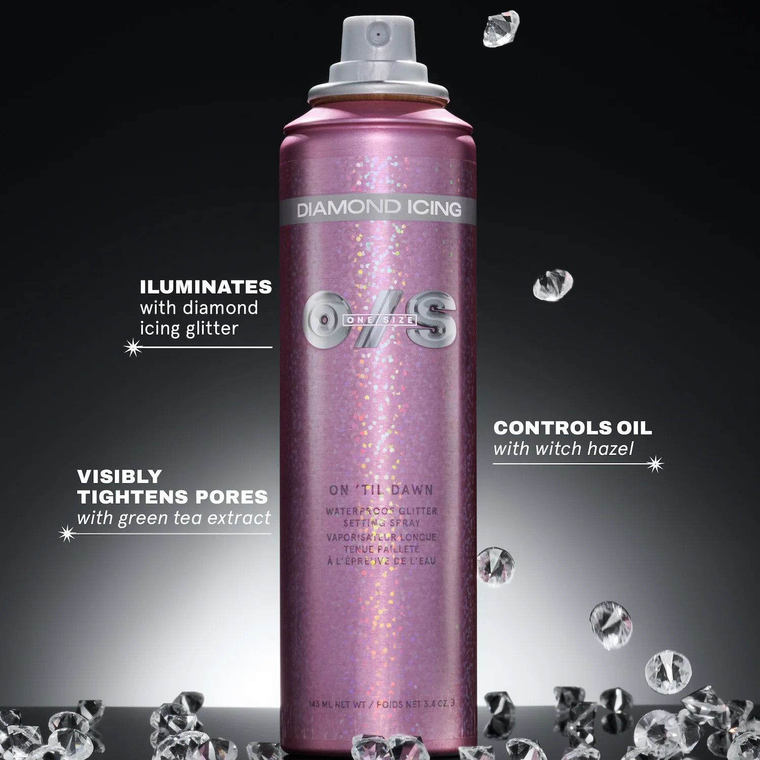 ONE/SIZE On 'Til Dawn Diamond Icing Glitter Waterproof Setting Spray
