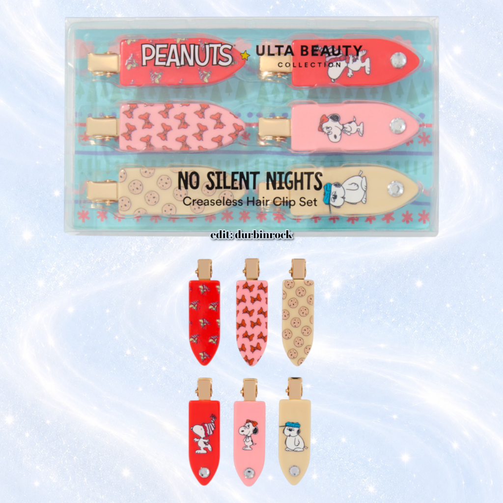 Peanuts x ULTA Beauty Collection No Silent Nights Creaseless Clips Set $14