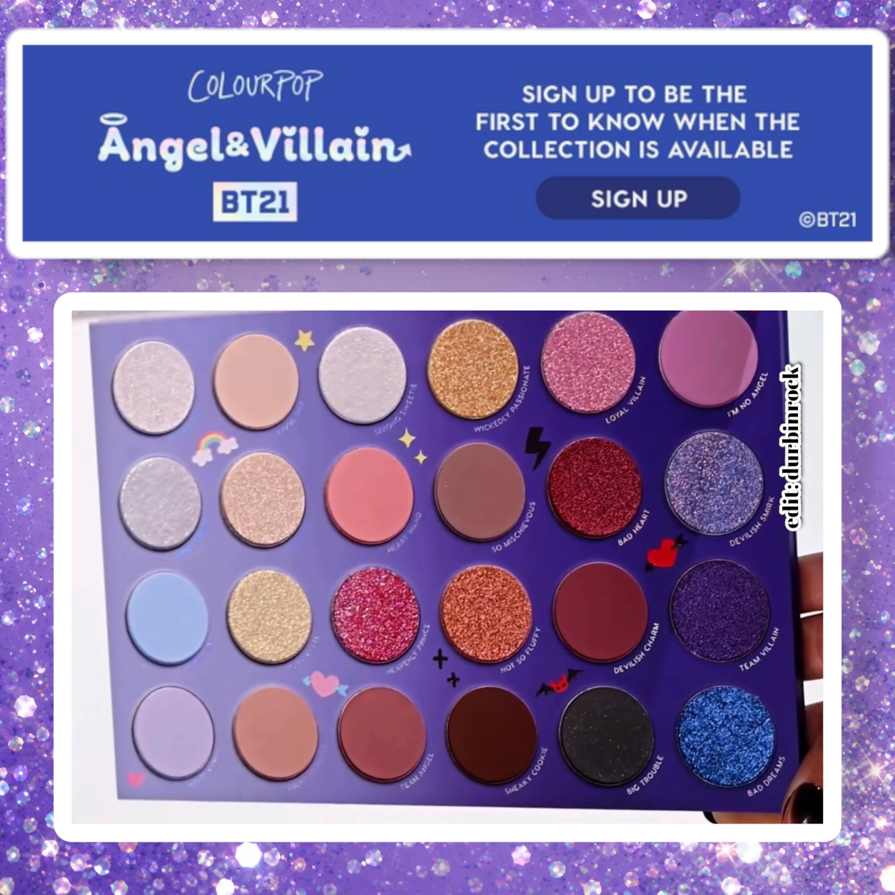 ColourPop x BT21 Angel & Villain Collaboration