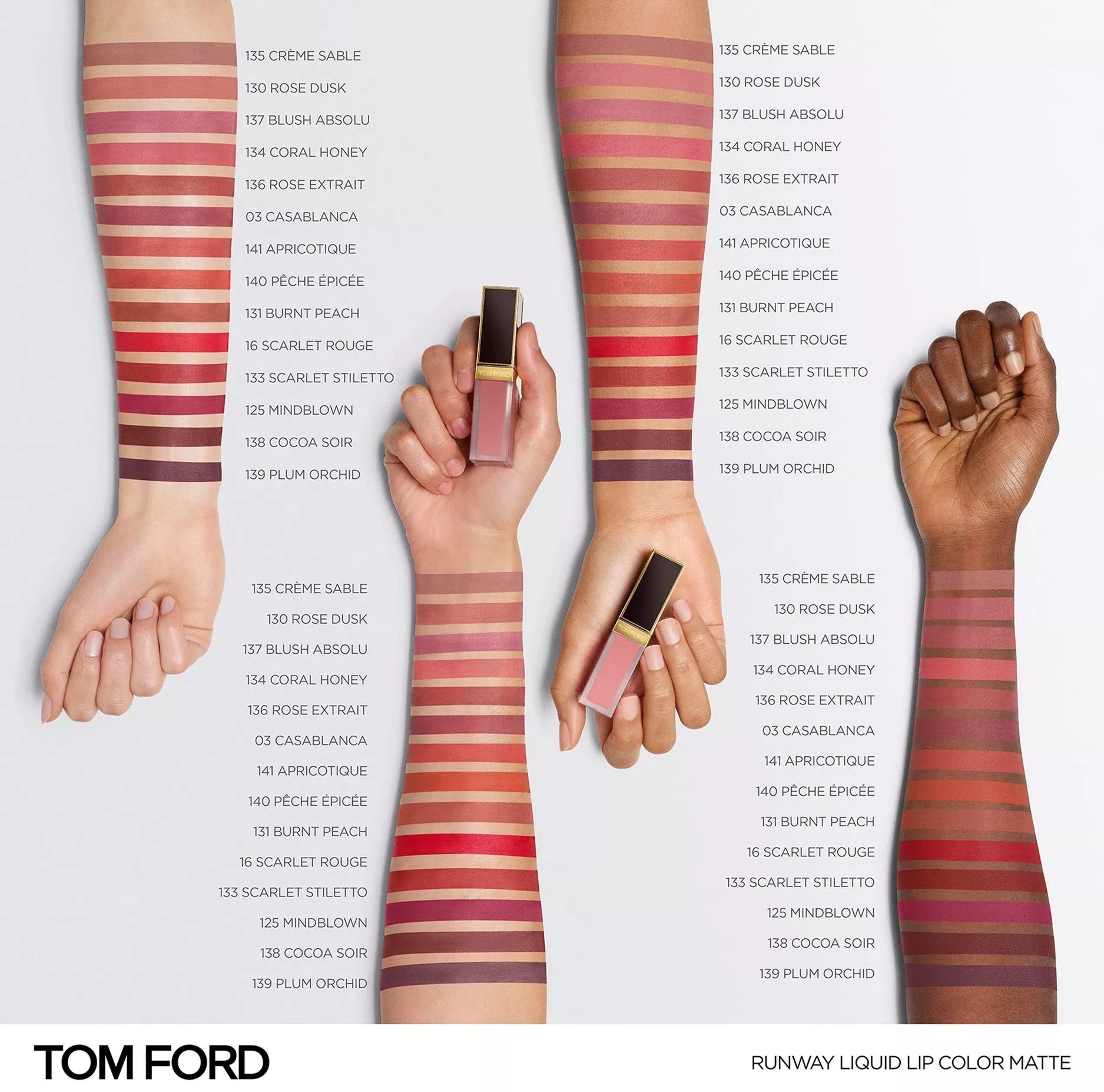 Tom Ford Runway Liquid Lip Colour Matte Lipsticks