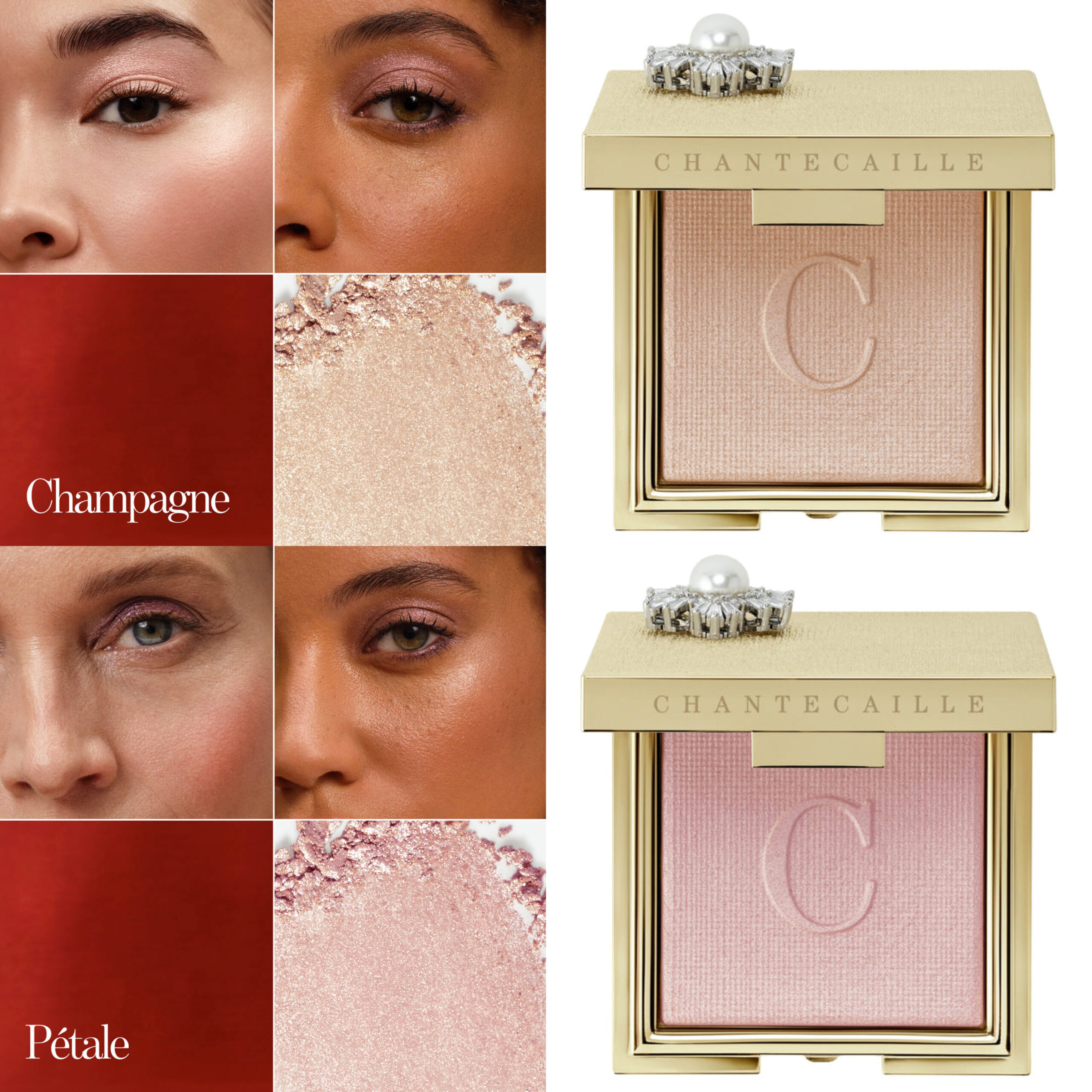 Chantecaille Bijoux d'Or Cheek Light Highlighters.