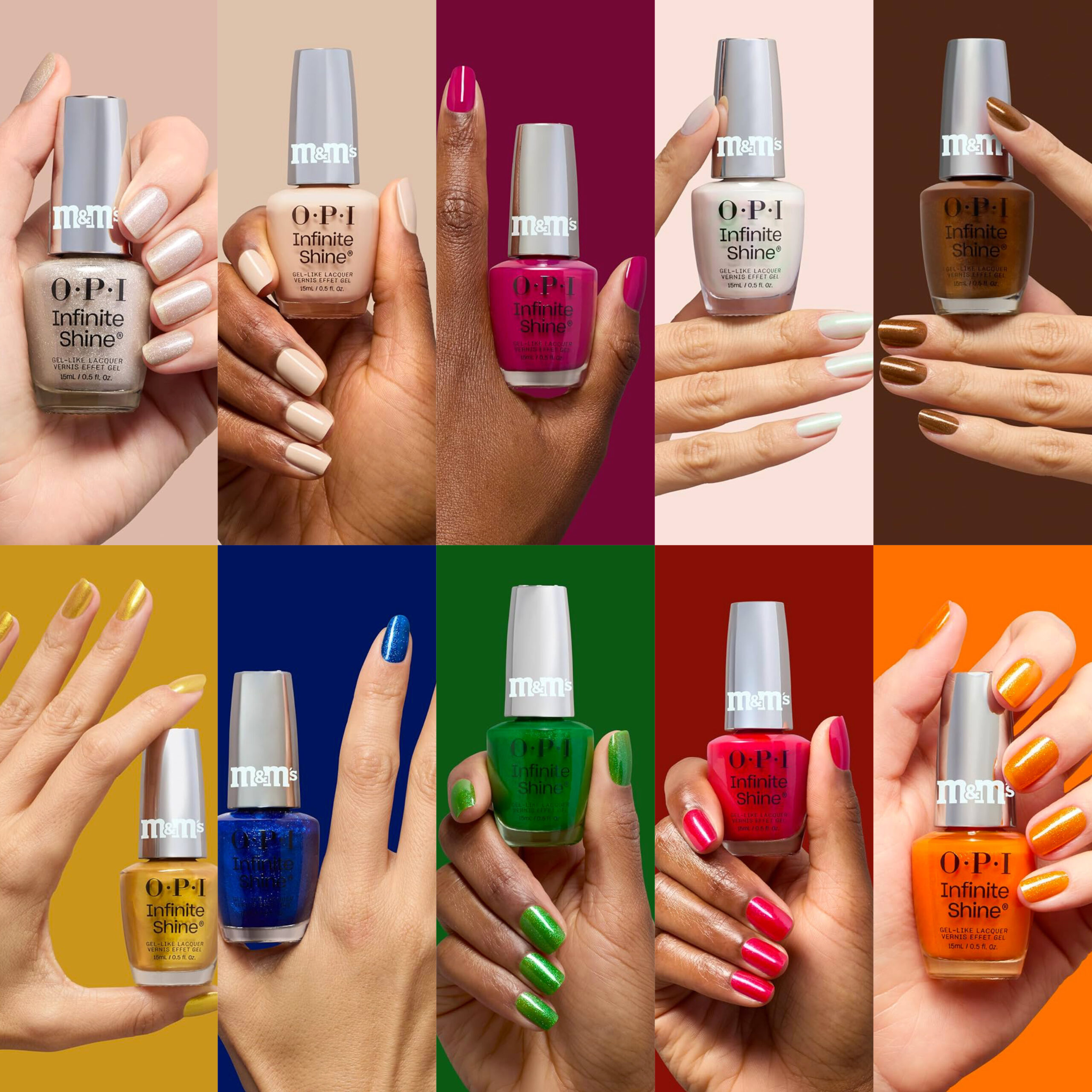 OPI x M&M&rsquo;s Infinite Shine Holiday Collection 2026