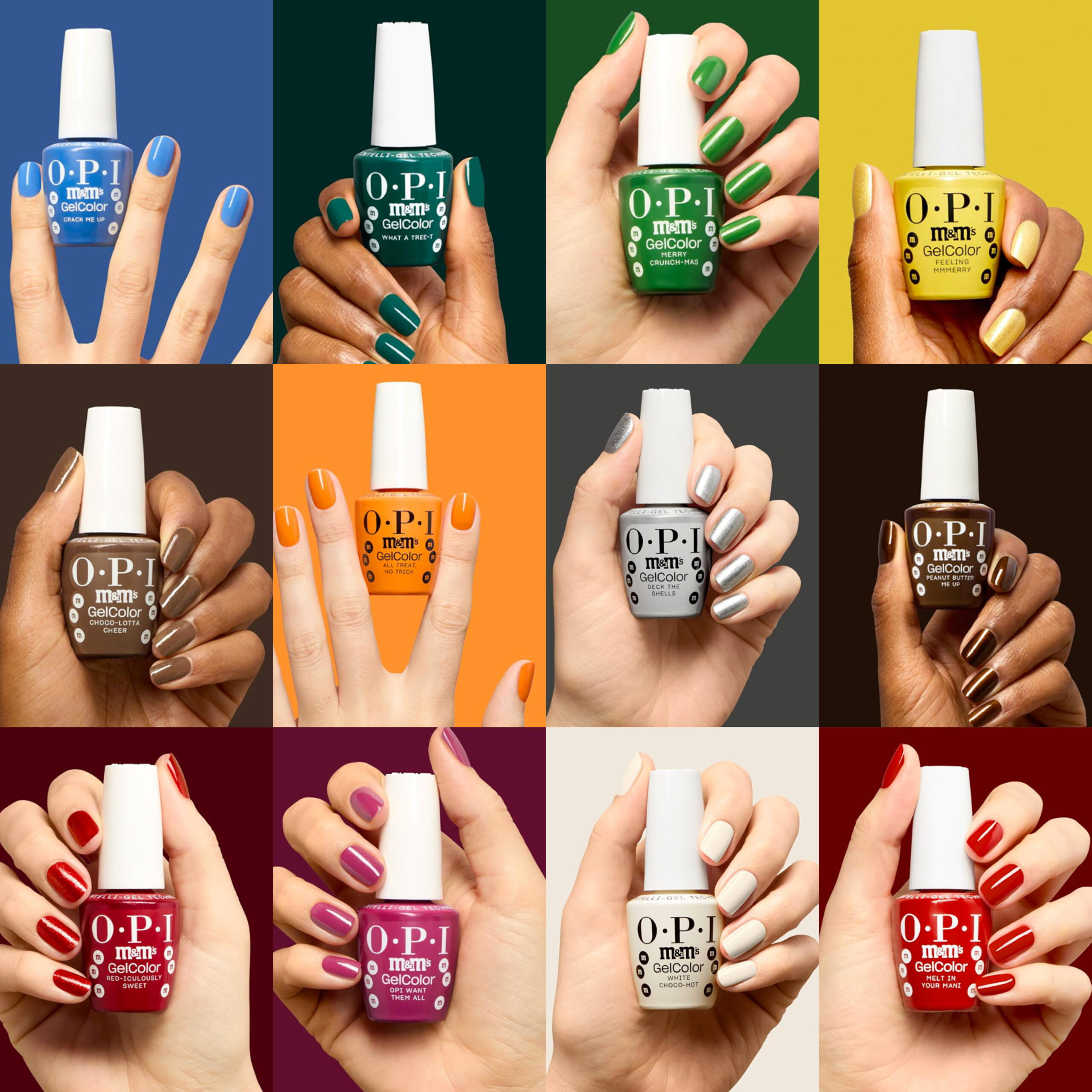 OPI x M&M’s GelColor Nail Polish Holiday Collection 2026 OPI x M&M’s GelColor Nail Polish Holiday Collection 2026