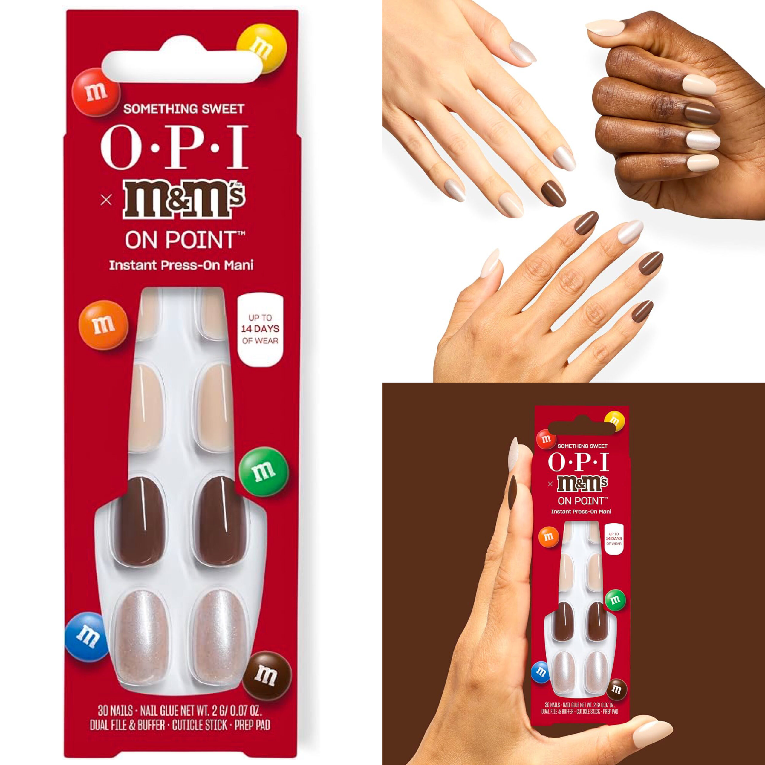 OPI x M&M'S On Point Something To Say Instant Press-On Mani Nails