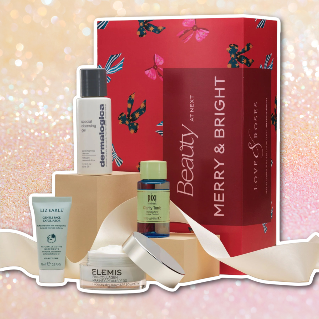 Next Beauty Merry & Bright Skincare Stocking Filler Beauty Box &pound;20 (worth &pound;64)